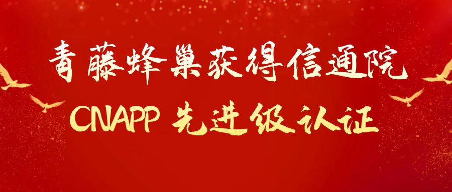 首批 | 青藤蜂巢获得信通院CNAPP“先进级”认证